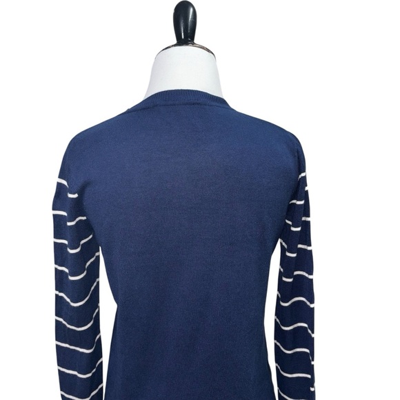 ModCloth Women's S Small Chatty Crabby Crab Knit Sweater Nautical Fitted Blue - Picture 9 of 10